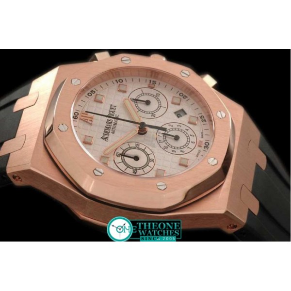 Audemars Piguet - Royal Oak Chrono RG/RU White - Asia 7750