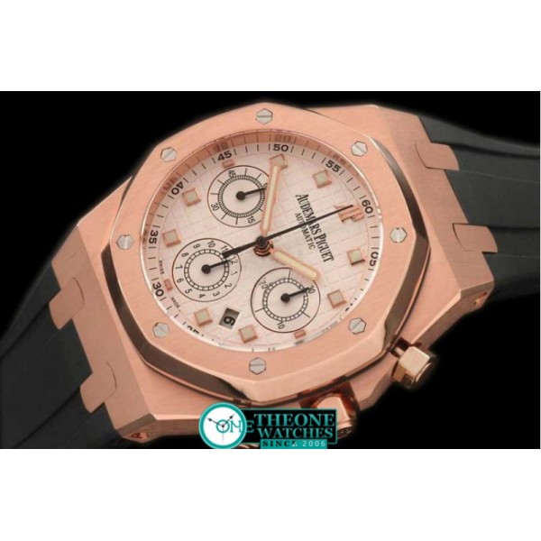 Audemars Piguet - Royal Oak Chrono RG/RU White - Asia 7750