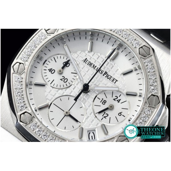 Audemars Piguet - Royal Oak Ladies Chrono SS/RU Diam Bez White VK Qtz