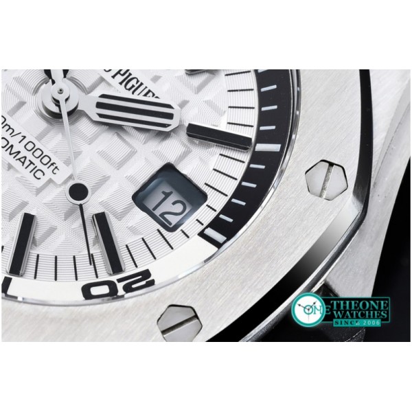 Audemars Piguet - AP Royal Oak Diver White SS/RU JF Asia 2824 Mod 3120