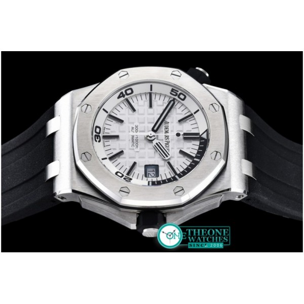 Audemars Piguet - AP Royal Oak Diver White SS/RU JF Asia 2824 Mod 3120