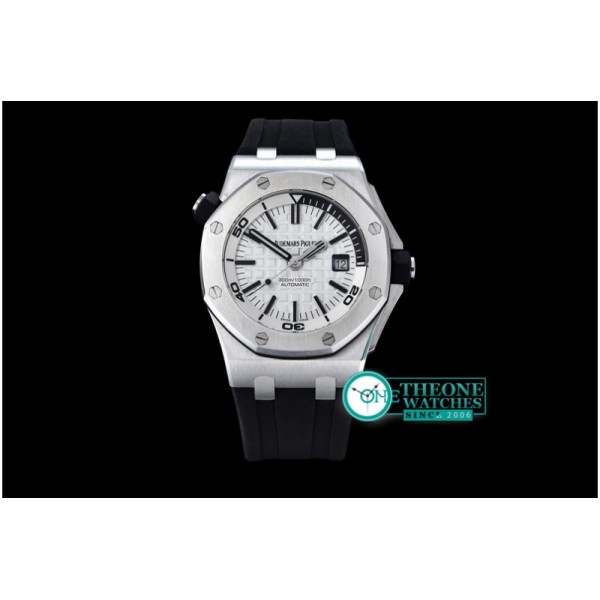 Audemars Piguet - AP Royal Oak Diver White SS/RU JF Asia 2824 Mod 3120