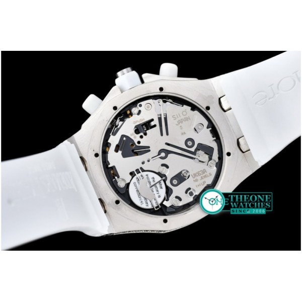 Audemars Piguet - Royal Oak Ladies Chrono SS/RU Wht Diam Diam Bez VK64