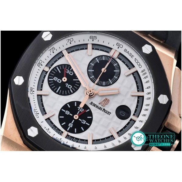 Audemars Piguet - AP Royal Oak Chrono RG/RU White JHF A3126 Secs@9