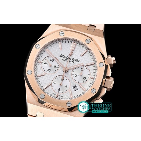 Audemars Piguet - Royal Oak Chronograph 26320ST RG/RG White JHF A7750