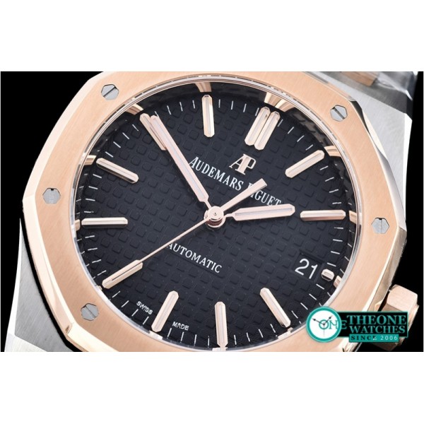 Audemars Piguet - Royal Oak Ref.15450 37mm RG/SS Black JF A2824 Mod3120