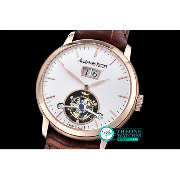 Audemars Piguet - AP Jules Tourbillon Grande Date RG/LE Wht - Tourbillon