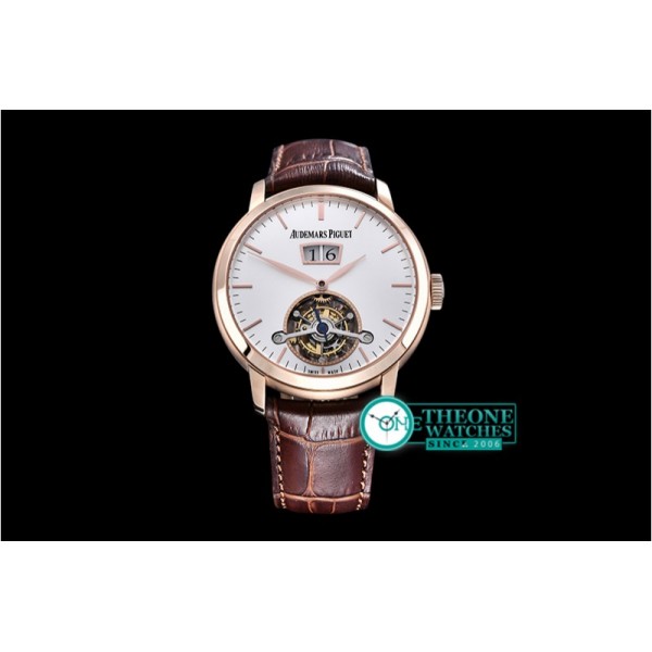 Audemars Piguet - AP Jules Tourbillon Grande Date RG/LE Wht - Tourbillon