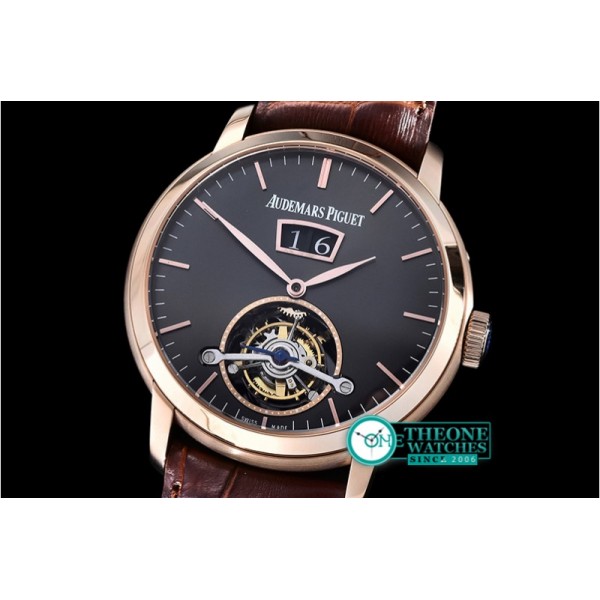 Audemars Piguet - AP Jules Tourbillon Grande Date RG/LE Blk - Tourbillon