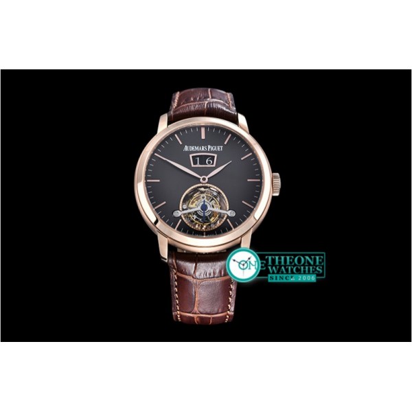 Audemars Piguet - AP Jules Tourbillon Grande Date RG/LE Blk - Tourbillon