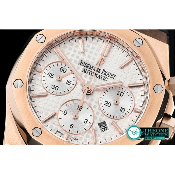 Audemars Piguet - Royal Oak Chronograph 26320ST RG/LE White JHF A7750