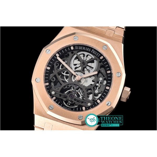 Audemars Piguet - Royal Oak Tourb Extra Thin Openw RG/RG Skele Asia HW