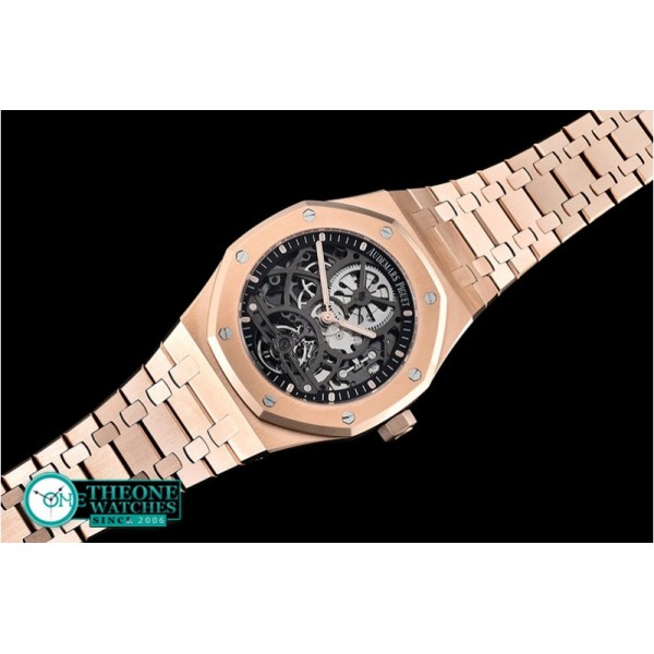 Audemars Piguet - Royal Oak Tourb Extra Thin Openw RG/RG Skele Asia HW