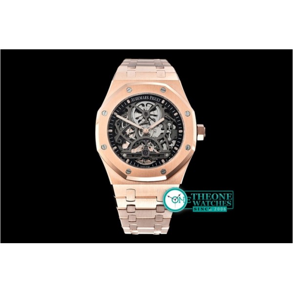 Audemars Piguet - Royal Oak Tourb Extra Thin Openw RG/RG Skele Asia HW