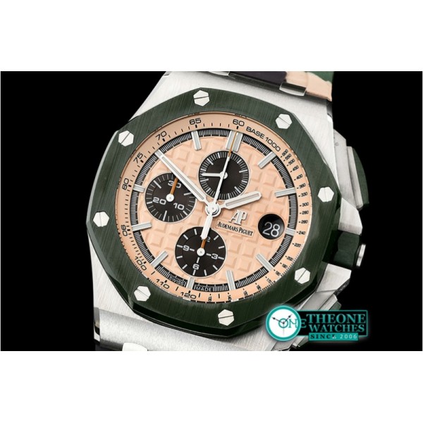 Audemars Piguet - AP ROO 2018 "Combat" Grn CER/SS/RU Cream JF V2 A3126 Mod