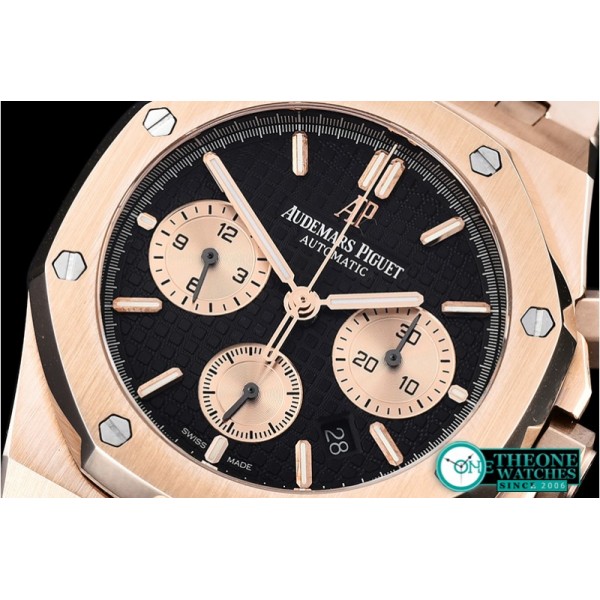 Audemars Piguet  - Royal Oak Chronograph 26320ST RG/RG Black JHF A7750