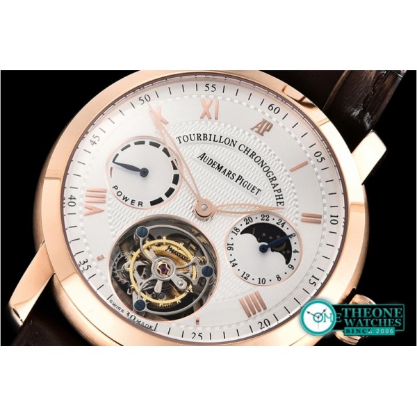 Audemars Piguet - AP Jules Tourbillon Chronographe RG/LE Wht Tourbillon