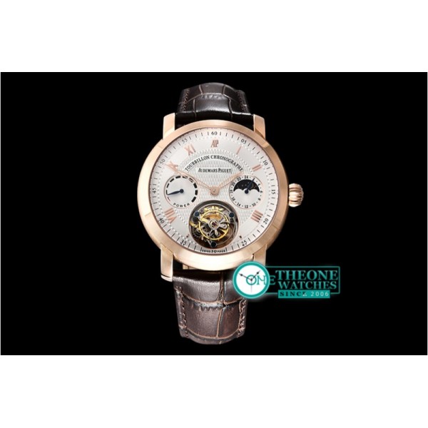 Audemars Piguet - AP Jules Tourbillon Chronographe RG/LE Wht Tourbillon