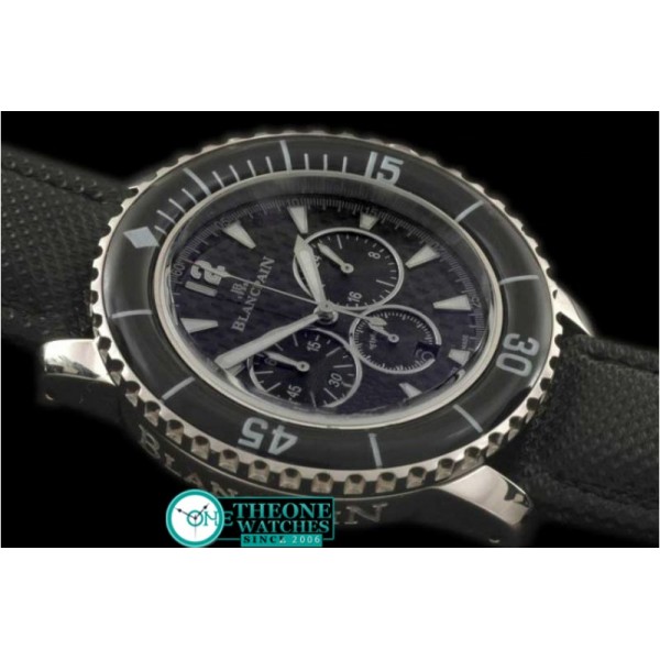 BLANCPAIN - 50 Fathoms Chronograph SS/NY Blk Jap Qtz Chrono