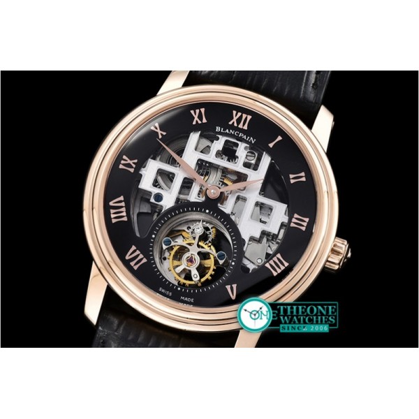 Blancpain - Fantasy Tourbillon Skeletonal RG/LE Blk Asia HW Tourbillon