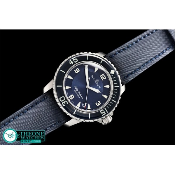 Blancpain - Blancpain Fifty Fathoms Blue Titanium TI/NY Blue ZF A2836