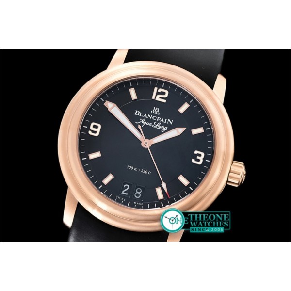 Blancpain - Leman Grande Date RG/LE Black/Num Asia 2824 Mod