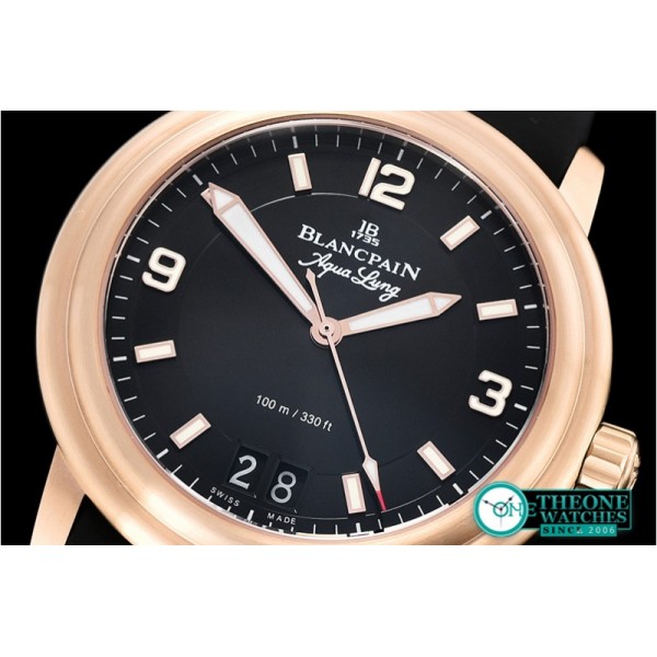 Blancpain - Leman Grande Date RG/LE Black/Num Asia 2824 Mod