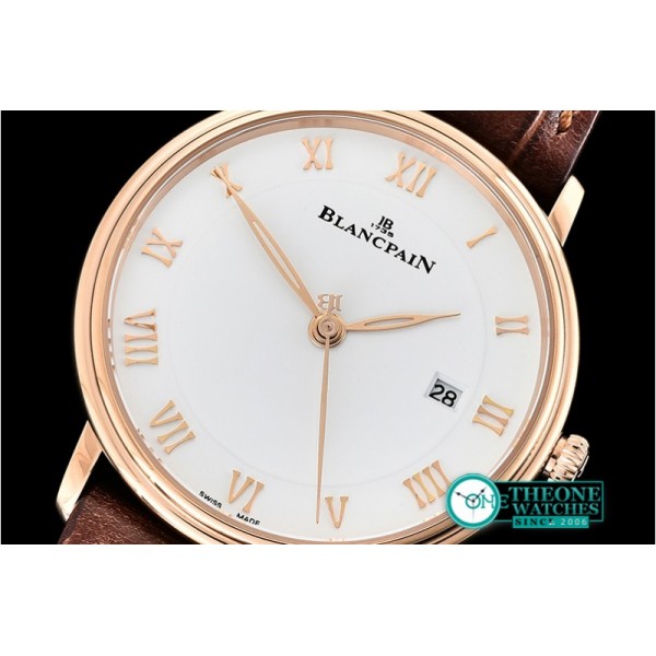 Blancpain - Villeret Ref.6651 RG/LE White/Roman ZF Miyota 9015 Mod