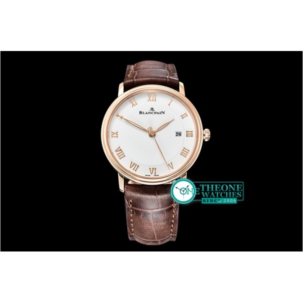 Blancpain - Villeret Ref.6651 RG/LE White/Roman ZF Miyota 9015 Mod