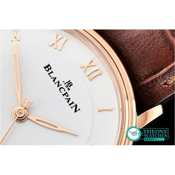 Blancpain - Villeret Ref.6651 RG/LE White/Roman ZF Miyota 9015 Mod