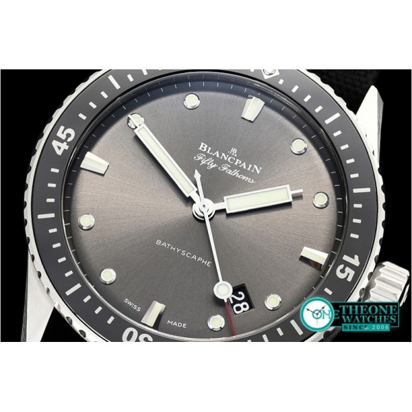 Blancpain - Fifty Fathoms Bathyscaphe SS/NY Grey ZF Asia 23J