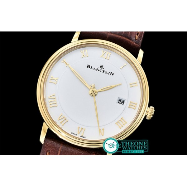 Blancpain - Villeret Ref.6651 YG/LE White/Roman ZF Miyota 9015 Mod