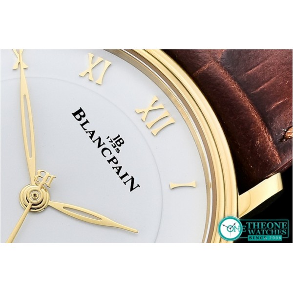 Blancpain - Villeret Ref.6651 YG/LE White/Roman ZF Miyota 9015 Mod