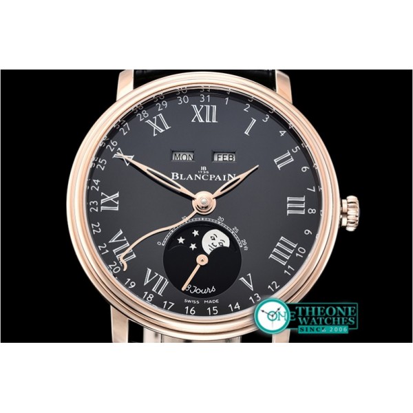 Blancpain - Villeret Complications RG/LE Blk/Rmn OMF Miyota 9015