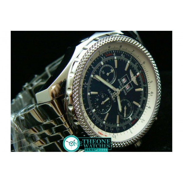 BREITLING BENTLEY 6.75 BIG DATE CHRONO SS BLACK A-7750 SEC@3