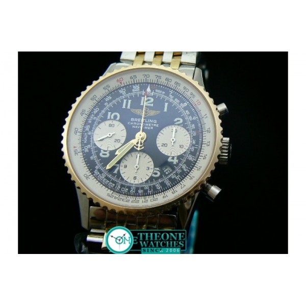 BREITLING NAVITIMER 2 TONE BLACK DIAL NUMBER CHRONOS 28800BPH