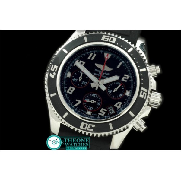 Breitling - Superocean Abyss SS/RU Black/Red Jap Num OS20