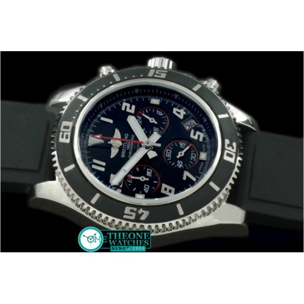 Breitling - Superocean Abyss SS/RU Black/Red Jap Num OS20