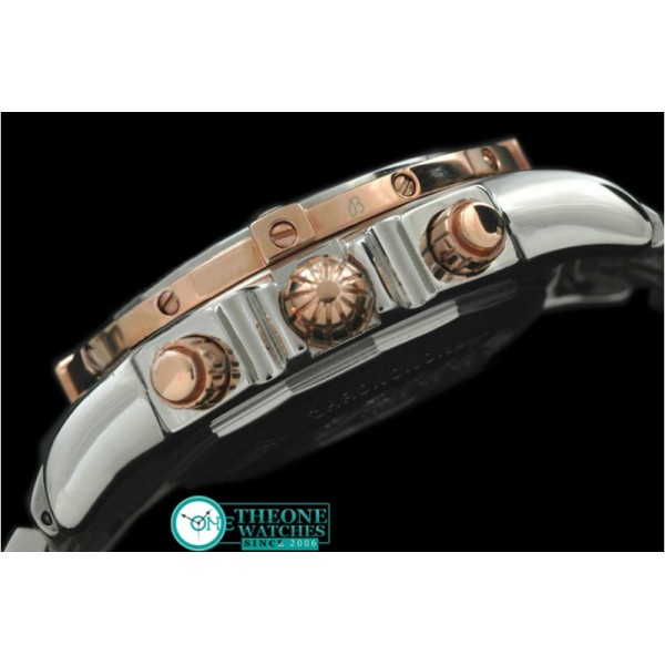 Breitling - Chronomat B01 TT SS/RG/Diam Black Roman A-7750
