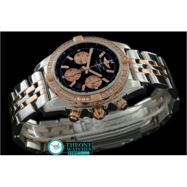 Breitling - Chronomat B01 TT SS/RG/Diam Black Sticks A-7750