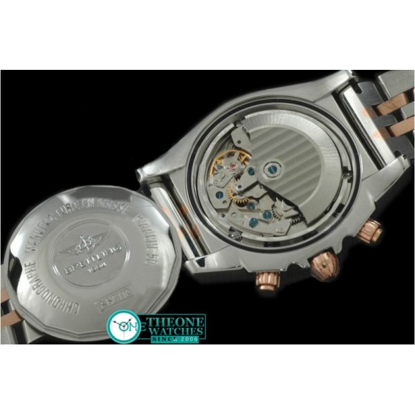 Breitling - Chronomat B01 TT SS/RG/Diam Black Sticks A-7750