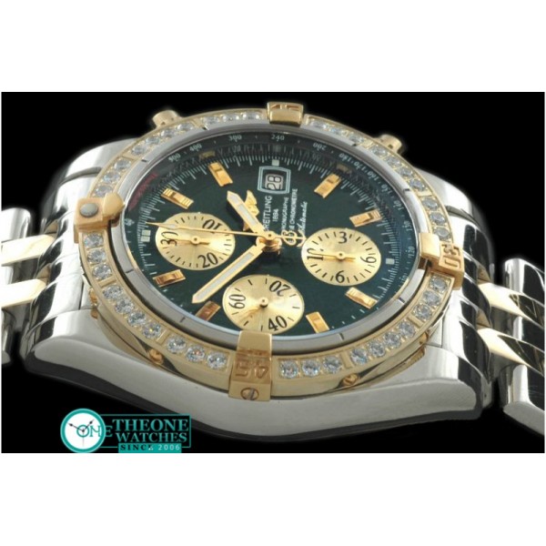 Breitling - Chronomat Evo SS/YG Green Sticks A-7750 28800