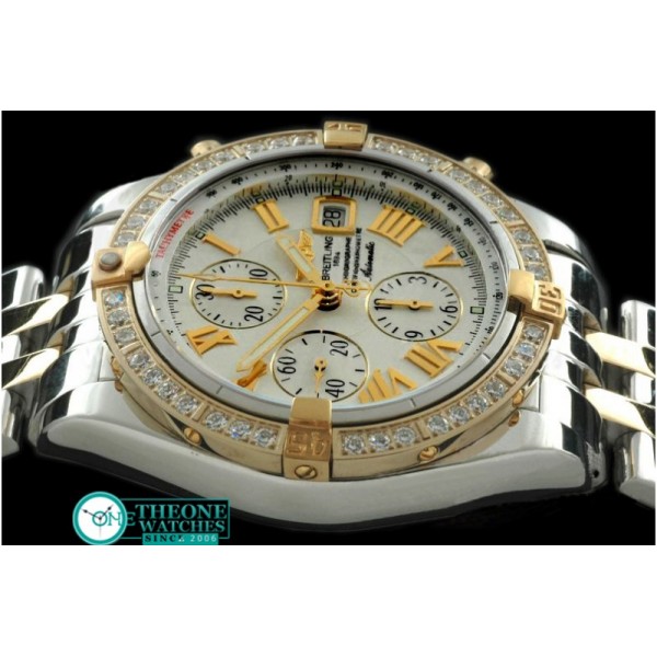 Breitling - Chronomat Evo SS/YG White Roman A-7750 28800