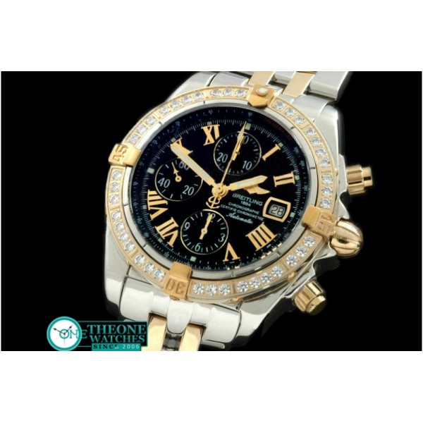 Breitling - Chronomat Evo SS/YG Black Roman A-7750 28800