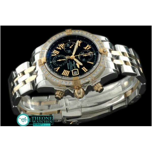 Breitling - Chronomat Evo SS/YG Black Roman A-7750 28800