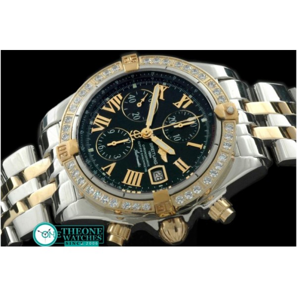 Breitling - Chronomat Evo SS/YG Black Roman A-7750 28800