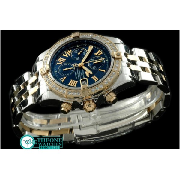 Breitling - Chronomat Evo SS/YG Blue Roman A-7750 28800