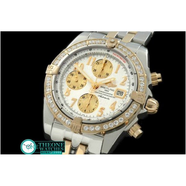 Breitling - Chronomat Evo SS/YG White Numeral A-7750 28800