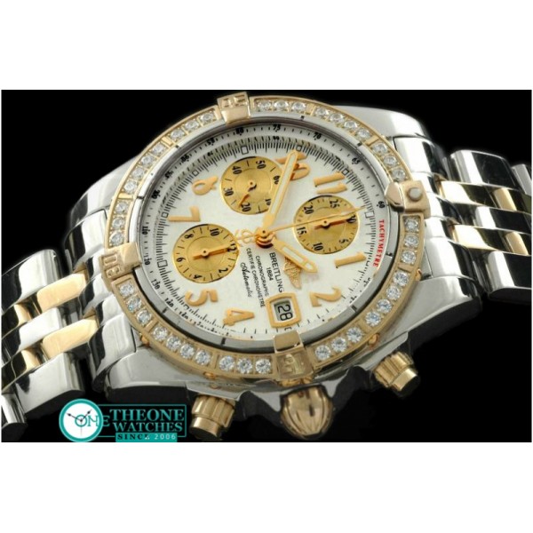 Breitling - Chronomat Evo SS/YG White Numeral A-7750 28800