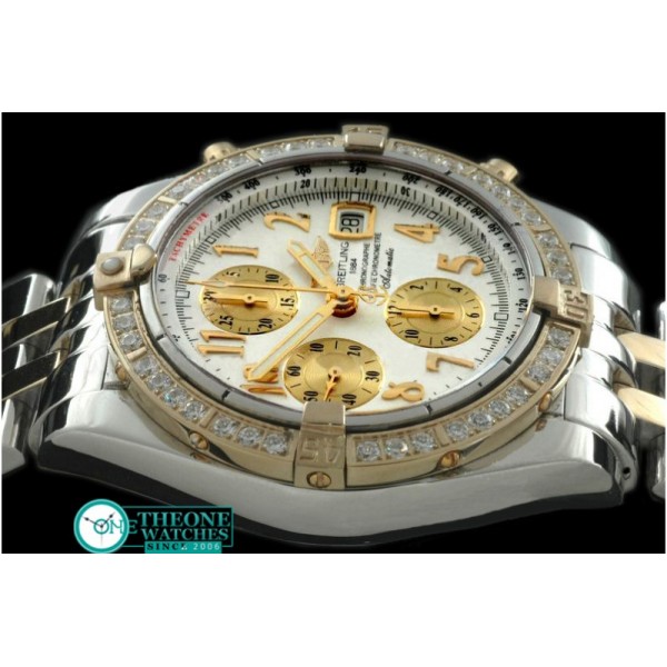 Breitling - Chronomat Evo SS/YG White Numeral A-7750 28800